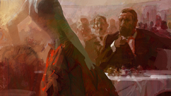 Red dance dress woman