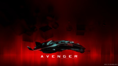 red dark spaceship PC gaming vehicle red background 3D Blocks