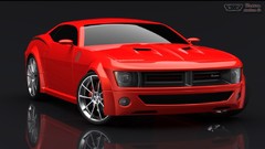 Red design angle cars front 2008 concept art cuda Rafael