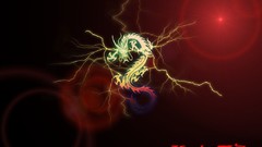 Red dragon bump abstract