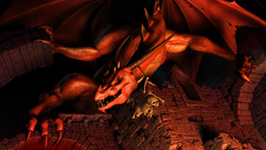 Red dragon castle Art