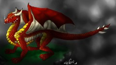 Red Dragons fantasy art