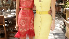 Red dress Actress blondes brown eyes brunettes alice eve yellow 