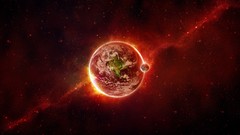 Red Earth planets outer space artwork