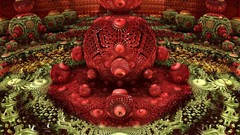 Red eyes abstract psychedelic digital art artistic