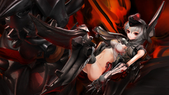 Red eyes anime girls