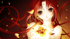 Red eyes anime girls