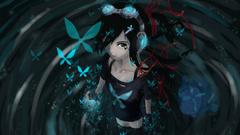 Red eyes anime girls