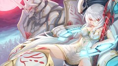 Red eyes anime girls