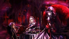 Red eyes anime girls blue eyes short hair remilia scarlet 