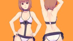 Red eyes anime girls bra panties Simple Background