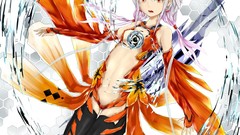 Red eyes anime girls guilty crown yuzuriha inori ecchi detached 