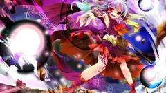 Red eyes anime girls hakurei reimu touhou Yuu