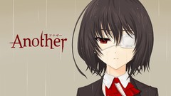 Red eyes anime girls school uniforms misaki mei eyepatch 