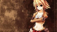 Red eyes blondes anime girls short hair nekomimi animal ears 