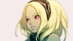 Red eyes blondes anime girls Simple Background Gravity Daze 