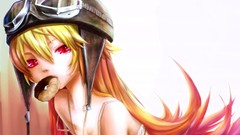 Red eyes blondes bakemonogatari monogatari-series 
