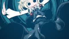 Red eyes blondes school uniforms heterochromia touhou black 