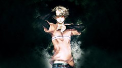 Red eyes blondes short hair shiki anime boys Motou Toru