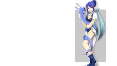 Red eyes blue hair anime girls tales of vesperia Simple 