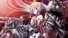 Red eyes clothes long hair gray hair underwear panties kantai 