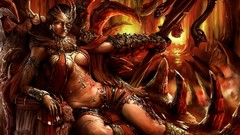 Red eyes demons fantasy art