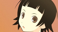 Red eyes faces anime girls short hair bangs sayonara zetsubou 