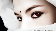 Red eyes faces cosplay