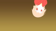 Red eyes faces red dress blondes anime girls short hair upside 