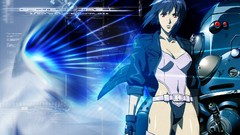 Red eyes Ghost in the Shell anime girls fantasy art Kusanagi 