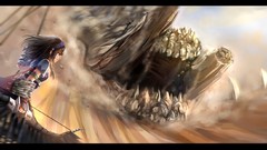 Red eyes gloves anime girls black hair hair bow