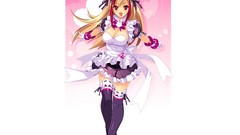 Red eyes gloves stockings maids animal ears cleavage underwear 