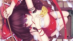 Red eyes hakurei reimu