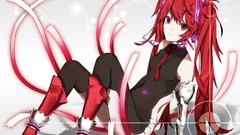 Red eyes hatsune miku vocaloid