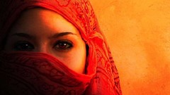 Red eyes hijab