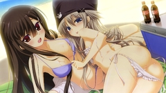 Red eyes long hair anime girls blue eyes