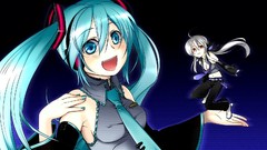 Red eyes long hair anime girls hatsune miku vocaloid yowane 