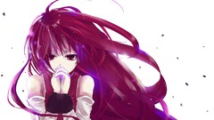 Red eyes long hair anime girls mahou shoujo madoka magica 