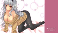 Red eyes long hair anime girls pantyhose gray hair idolmaster 