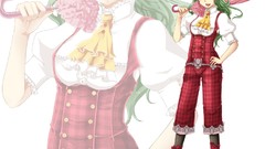 Red eyes long hair green hair touhou kazami yuuka