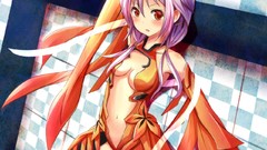 Red eyes pink hair anime girls guilty crown