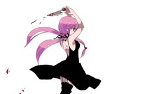 Red eyes pink hair long hair anime girls mirai nikki gasai yuno 