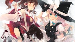 Red eyes red dress blondes skirts anime girls brunettes sandals 