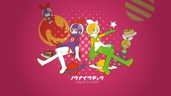 Red eyes Ribbons cakes blondes anime girls green eyes short 