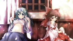 Red eyes Ribbons sitting bottles skirts