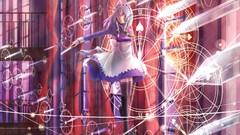 Red eyes short hair gray hair touhou izayoi sakuya