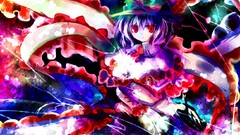 Red eyes short hair touhou nagae iku purple hair