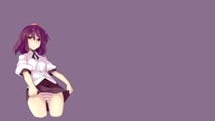 Red eyes short hair touhou shameimaru aya purple hair purple 