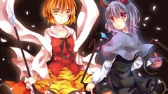 Red eyes short hair yellow eyes gray hair touhou hazuki animal 