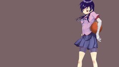 Red eyes skirts anime girls bakemonogatari kanbaru suruga 